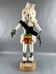 Handmade Native American Kachina Doll Wolf Unknown Carver