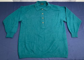 Vtg Scotch House 100 Cashmere Shawl Collar Sweater