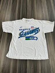 Vintage Seattle Seahawks Worn T Shirt Logo