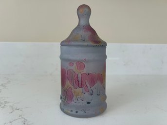 Nouveau Art Glass Lidded Jar