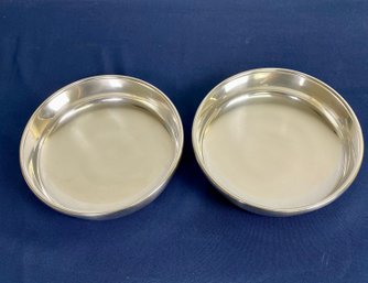 2 Round Silver Bowls