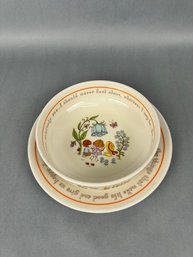 Lenox Gentle Friends Plate And Bowl