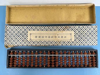 Vintage Asian Abacus With Box.