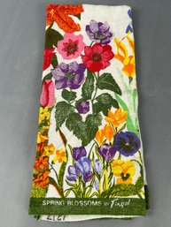 Linen Spring Blossoms Hand Towel Made In Ireland