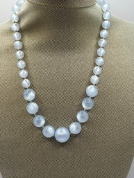 Light Blue Glass Bead Necklace