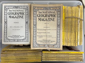 Lot Of Vintage National Geographic Magazines Earliest Date Is 1912.