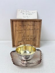 Sterling Silver Mini Plate And Bowl Presented As Christmas Gift From Lee Ik Heung Chief Of Divisional Police.