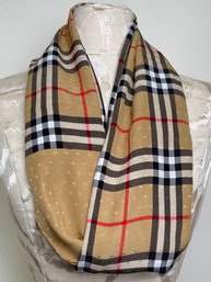 Vintage Burberry Silk Scarf Made In Italy