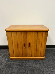 Oak 2 Door Nightstand/End Table (#1)