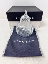 Steuben Crystal Pear Ornament