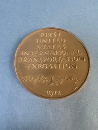 Vintage 1972 United States International Transportation Expo Large Coin.