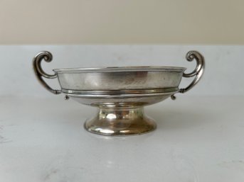Vintage Sterling Silver Two Handled, Footed Bowl