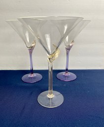 Large Martini Glasses By Union Glass Company 2001