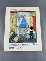 Book:  Henri Matisse, The Early Years In Nice 1916-1930 By Jack Coward & Dominique Fourcade 1986