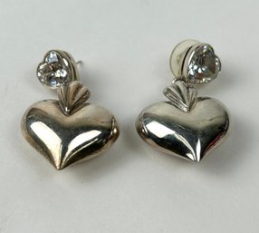 Vintage Heart Shaped Pendant Earrings