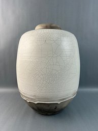 Large Raku Studio Pottery Vase