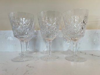 Set Of 6 Crystal Water Goblets