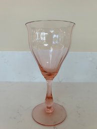 Pink Depression Glass Single Stemmed Glass