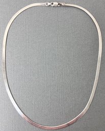 Sterling Silver Italian Herring Bone Necklace.