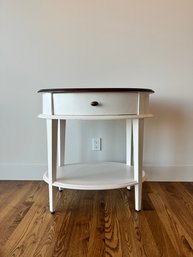 Bramble Art Nouveau Oval White Table/Night Stand  *Local Pick Up Only*
