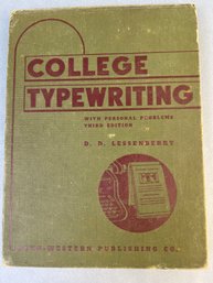 Vintage College Typewriting Book Dated 1947.