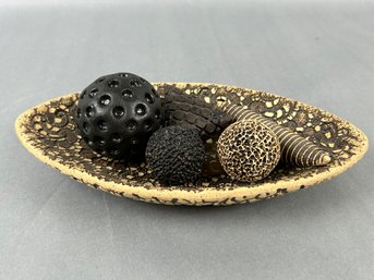 Ceramic Sensory Bowl With Five Rattles