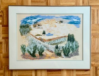 Jerusalem - Artist, Reuven Rubin 1968:  Signed Lithograph 187/200