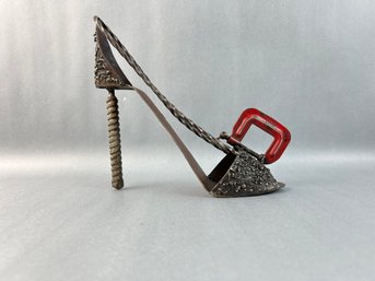 Hand Made Metal High Heel Shoe