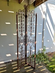 Wrought Iron Two Panel Screen