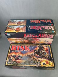 Board Games - 2 Axis And Allies Plus 2 Risk Games