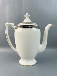 Coalport Blue Wheat Coffee Pot