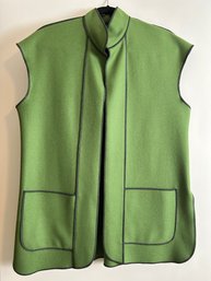 Beppa Green Wool Vest Jacket