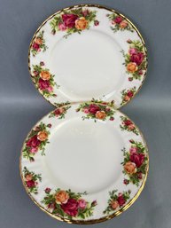 Old Country Rose Bone China Salad Plate England 1962 Set Of 6