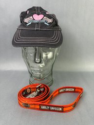 Harley Davidson Adjustable Ladies Cap And Dog Leash