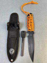 UTS Survival Knife With Sharpening Steel.