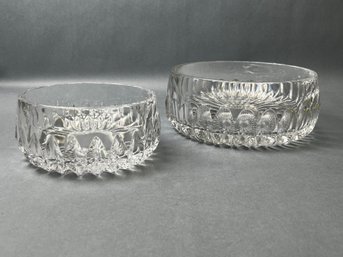 Vintage Crystal Clear Glass Decor Bowls