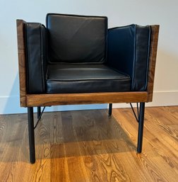 Borough Leather Chair CB2 Modern  *Local Pick Up Only*