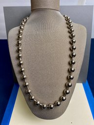 Silver Bead Necklace