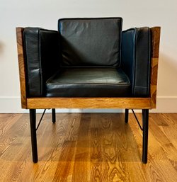 Borough Leather Chair CB2 Modern  #2 *Local Pick Up Only*