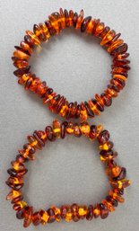 2 Stretchy Amber Bracelet.