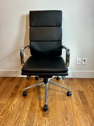 Lucia Style Black And Chrome Office Chair  *Local Pick Up Only*