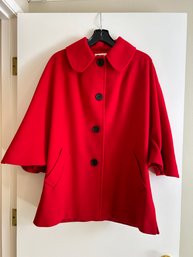 Charles Gray Red Cape Jacket Sz M
