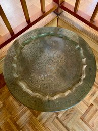 Moroccan Brass Tray Low Table