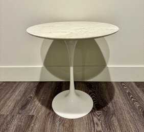 Eero Saarinen Style Space Age Marble Tulip Side Table For Knoll #2*Local Pick Up Only*