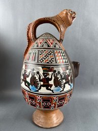 Vintage Peruvian Art Pottery Jug