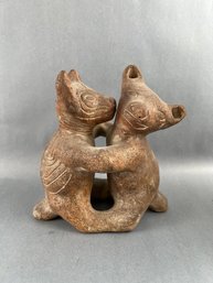 Mesoamerica Pottery Dancing Dogs