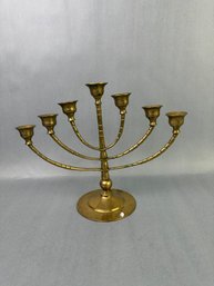 Brass Menorah With Moveable Arms