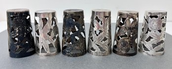 6 Sterling Filigree Cup Holders.