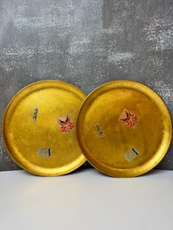 Two Made In Japan Gold Trays *Local Pick-Up Only*