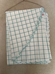 Vintage Check And Cherry Accent Oblong Table Cloth - Italy